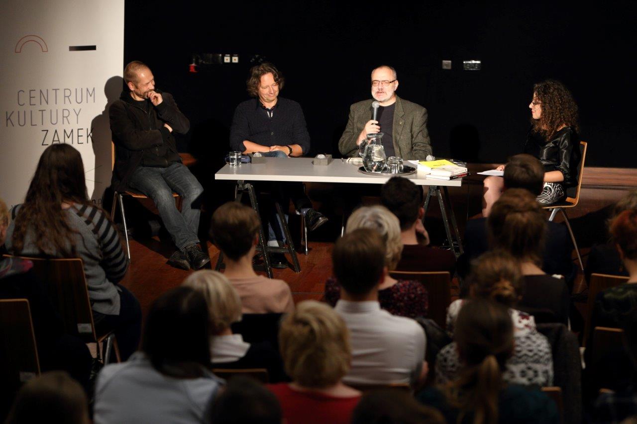 Festiwal Fabuły: Czapliński, Gondowicz, Koziołek. Fot. M. Kaczyński © CK ZAMEK